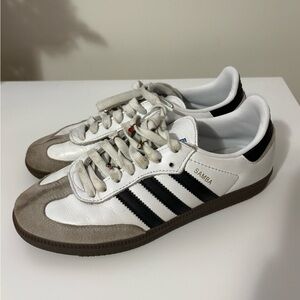 Adidas Samba White and Black Shoes